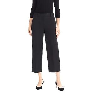 Petite High-rise Peyton Black wide-leg pant